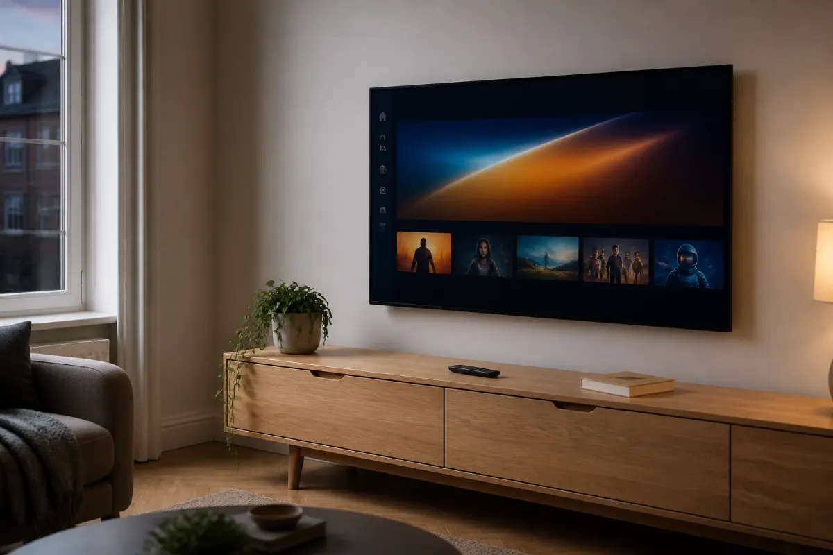 Living room TV ready for Tivimate setup